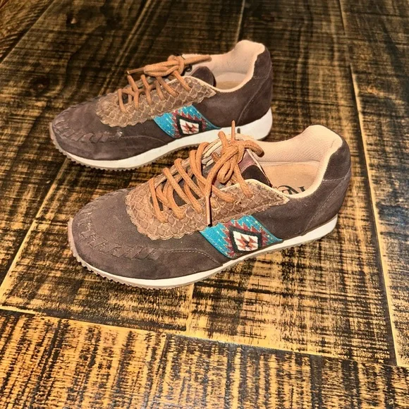 Justin Reba Western Sneakers size 7.5 - Picture 3 of 6